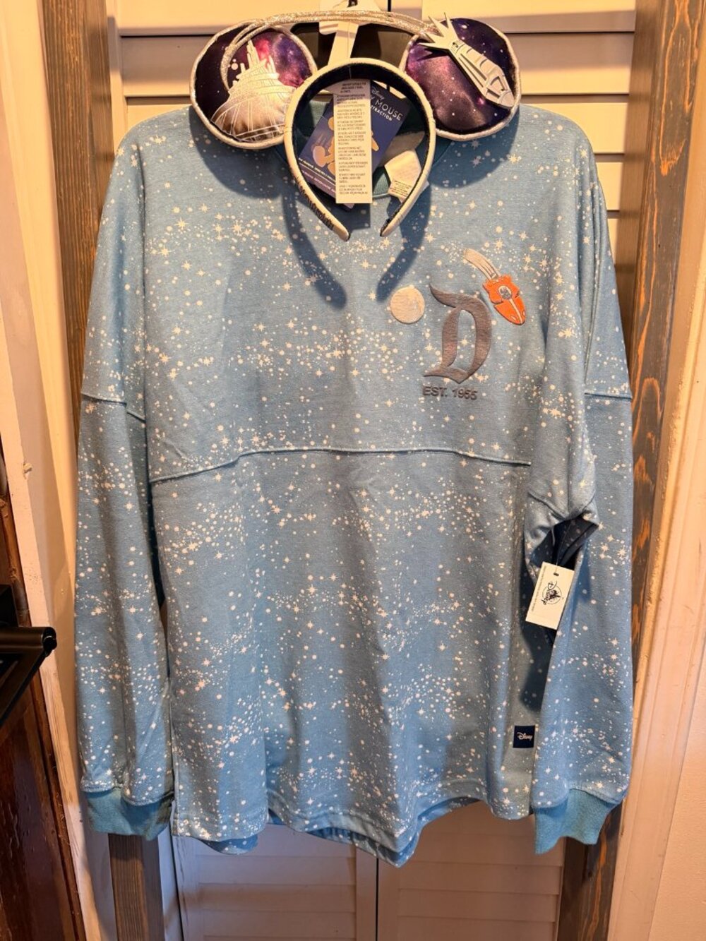 Disneyland Tomorrowland Spirit Jersey + Limited Edition Space Mountain Ears Bund